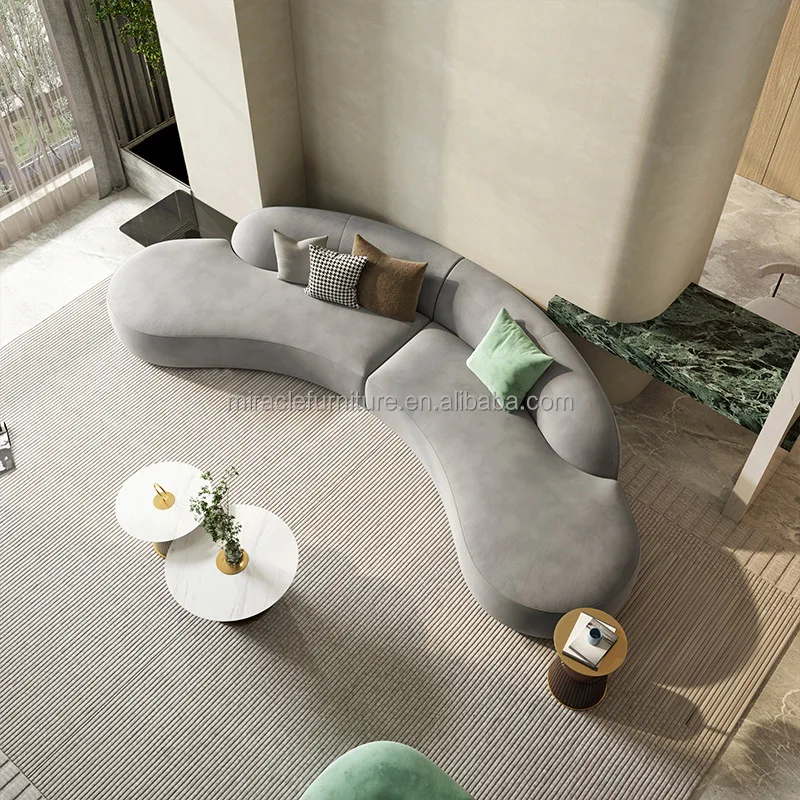 Modern Luxury Living Room Sofa Corner Couch Furniture Set Optional ...