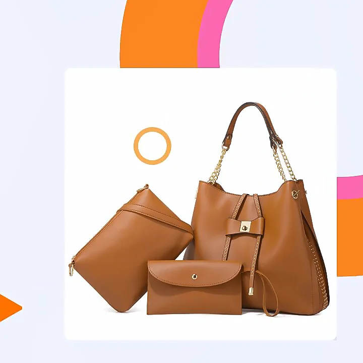 Wholesale Custom Ladies Handbags Set Fashion Women Pu Leather Shoulder ...