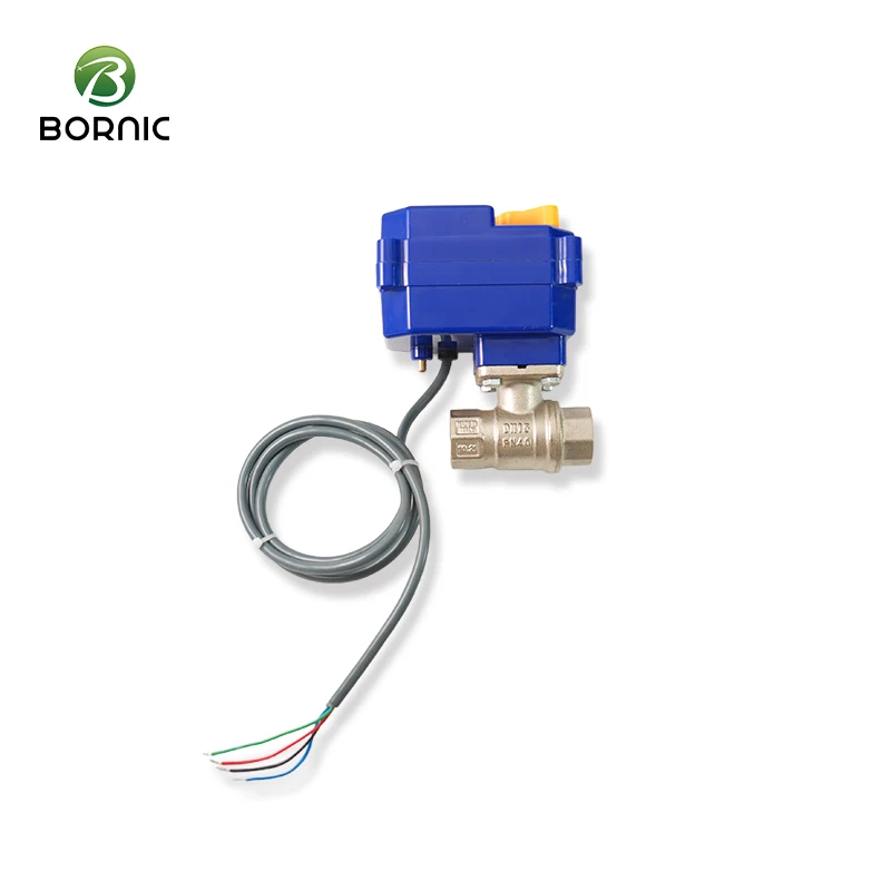 Bornic Hot Auto Shut off Valve for Water Leak Water Leak Detector with Shut off Valve with Alarm Detection Water Leak Stop Valve