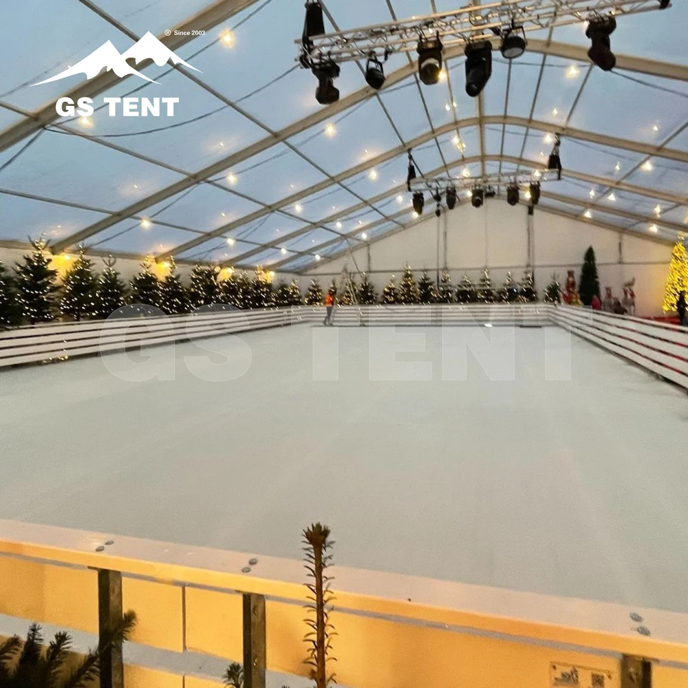 White Sport Arena Tent Indoor Ski Court Event Tent with Glass Walls
