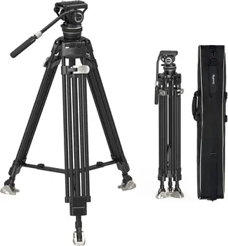 SmallRig AD-100 FreeBlazer Heavy-Duty Carbon Fiber Tripod System, 78" Video Tripod with One-Step Locking System -3989