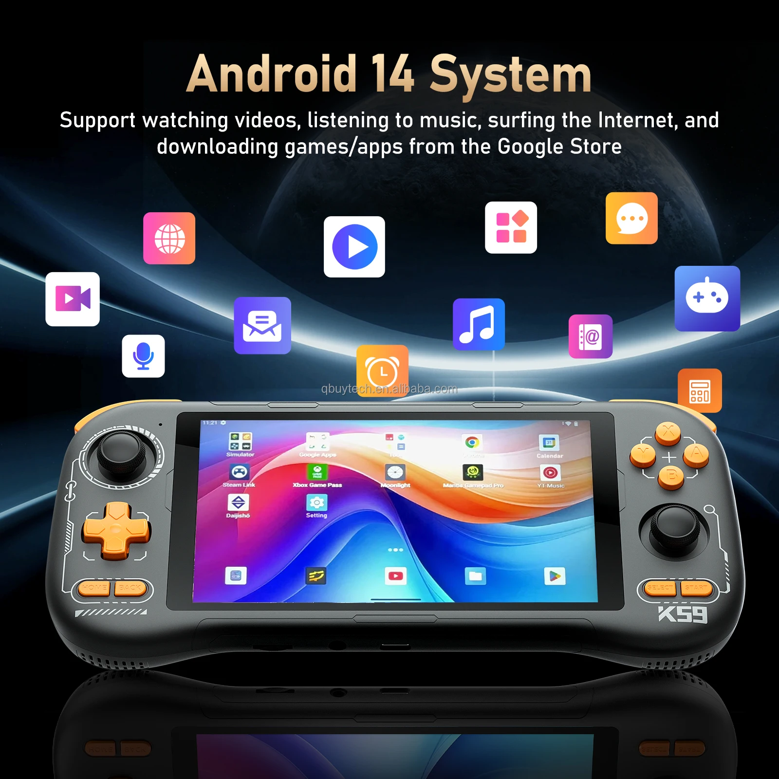 Z K59 128GB/64GB ポータブルAndroid 14ハンドヘルドゲーム機 5.5