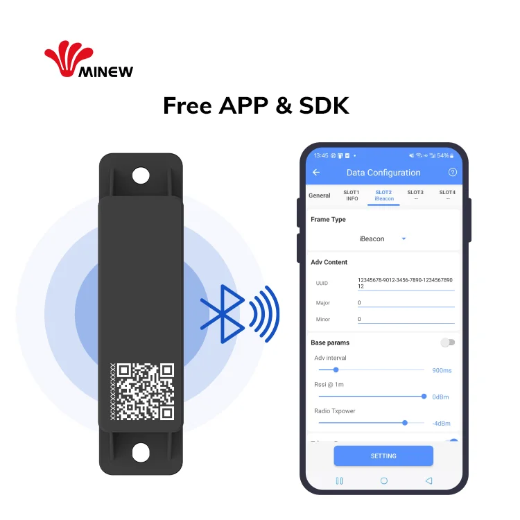 2 Balises Bluetooth IBeacon BLE5.0 Avec Accéléromètre - Module NRF52810, Faible Consommation, étanche IP66