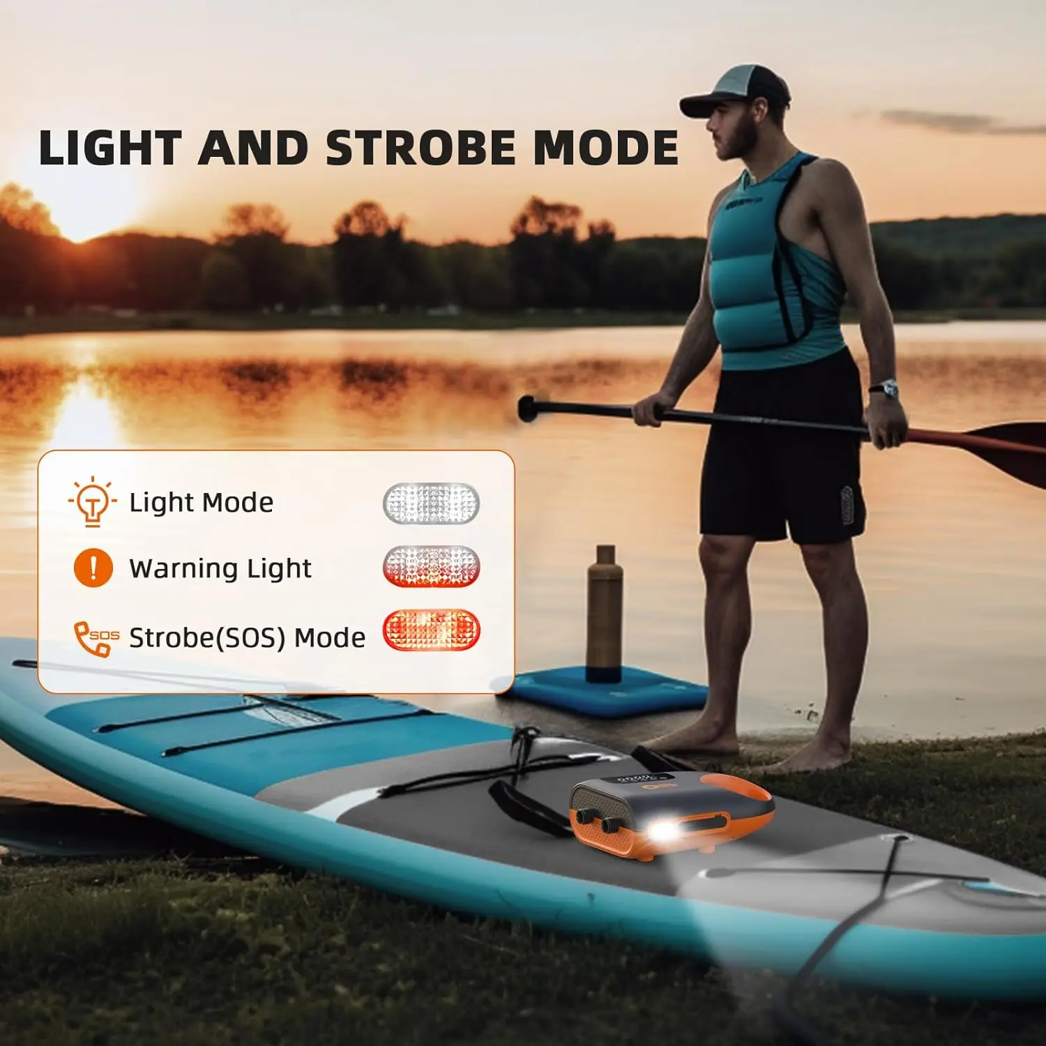 18000mah Sup Air Pump,20psi High Pressure Inflation With Autooff Led
