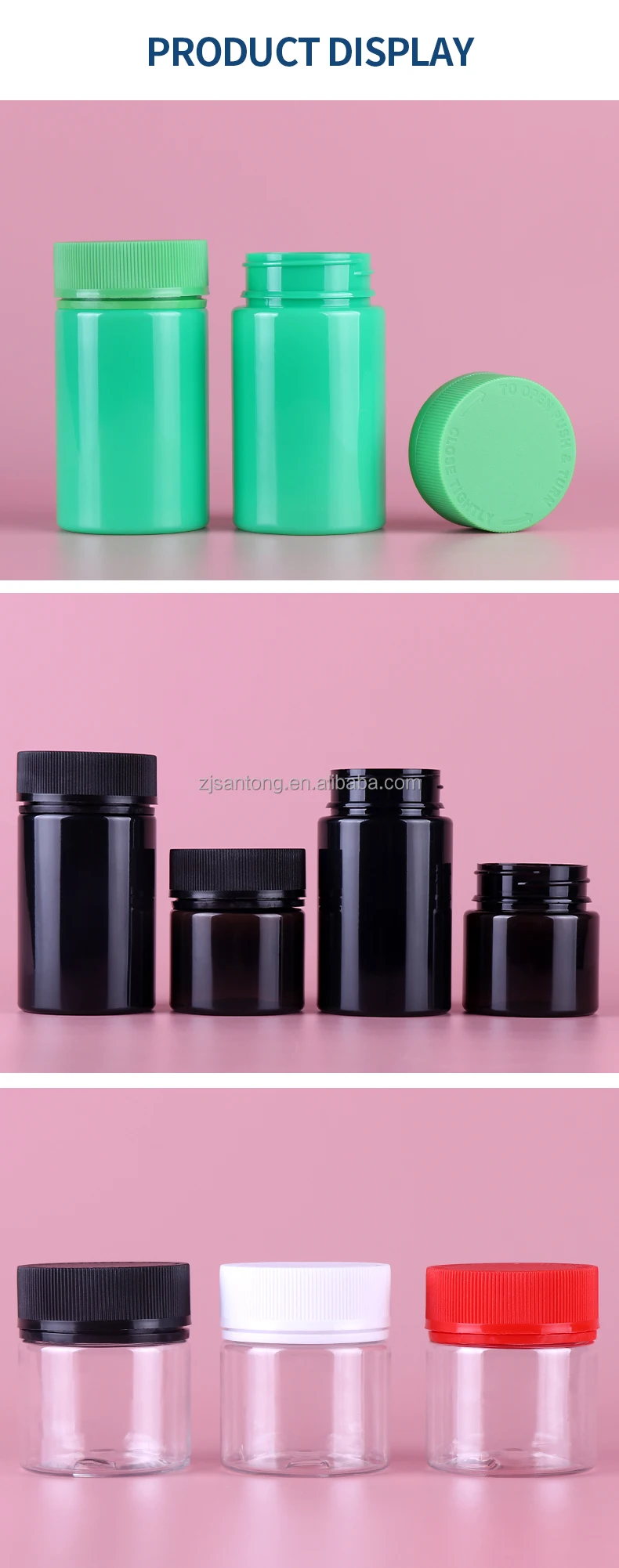 Colored 120ml Black Jar with Tamper Proof Lid  for Cosmetic Packaging details
