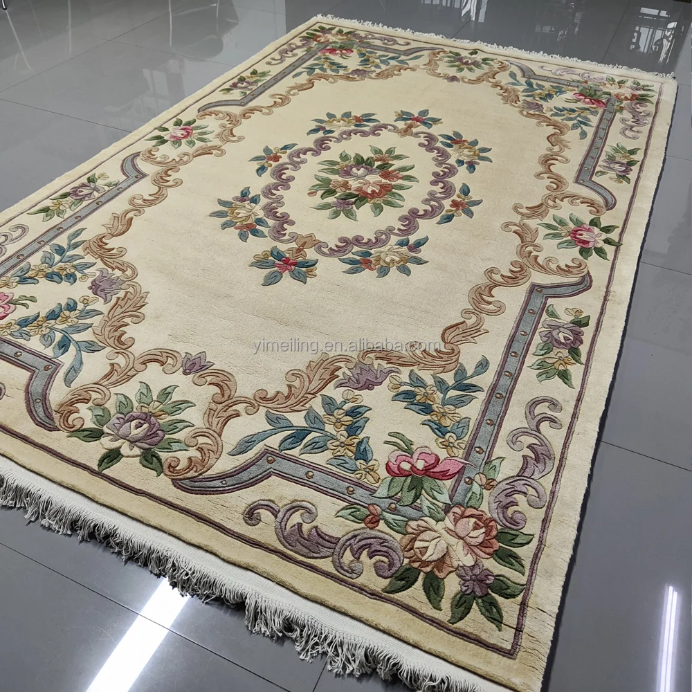 Handmade Hand-Knotted 2m x 3m Floral Wool Rug - Thick, Non-Slip ...