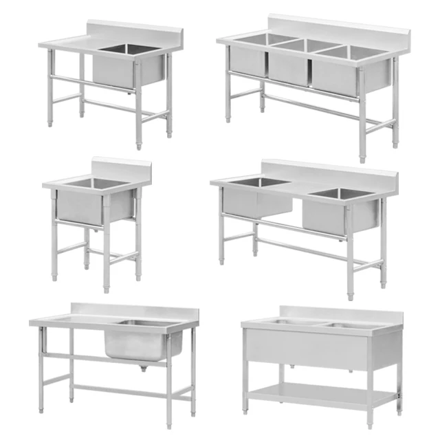 Restaurant Kitchen Equipment 3 Compartment Stainless Steel Sink   H25cf6b488c034b059dd1b5d19f84349fo 