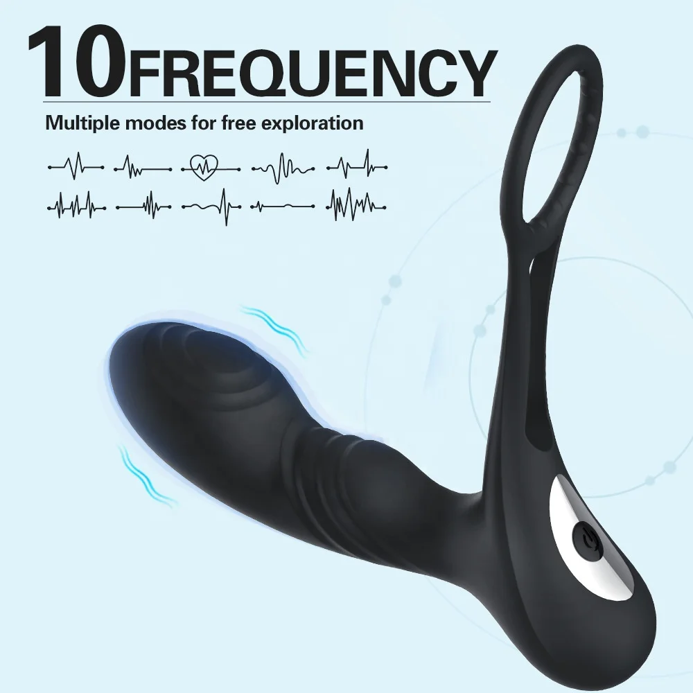 Remote Control Warming G Spot Vibrator Silicone Vibrating Anal Plug Cock Ring Vibration Butt Male Prostate Massager Dildo