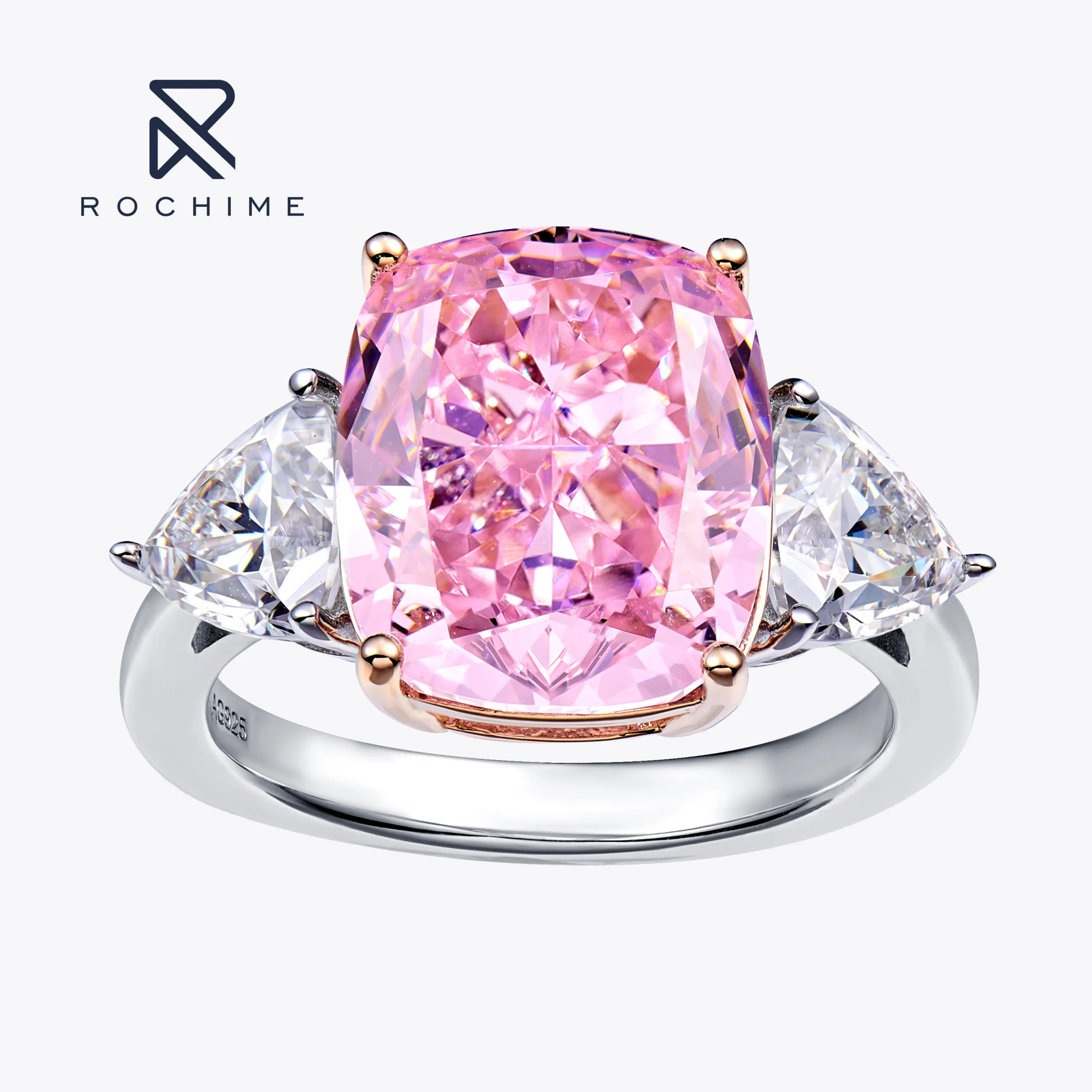 Engagement Ring Pink Gold, Ring Luxury Womens Gold Pink