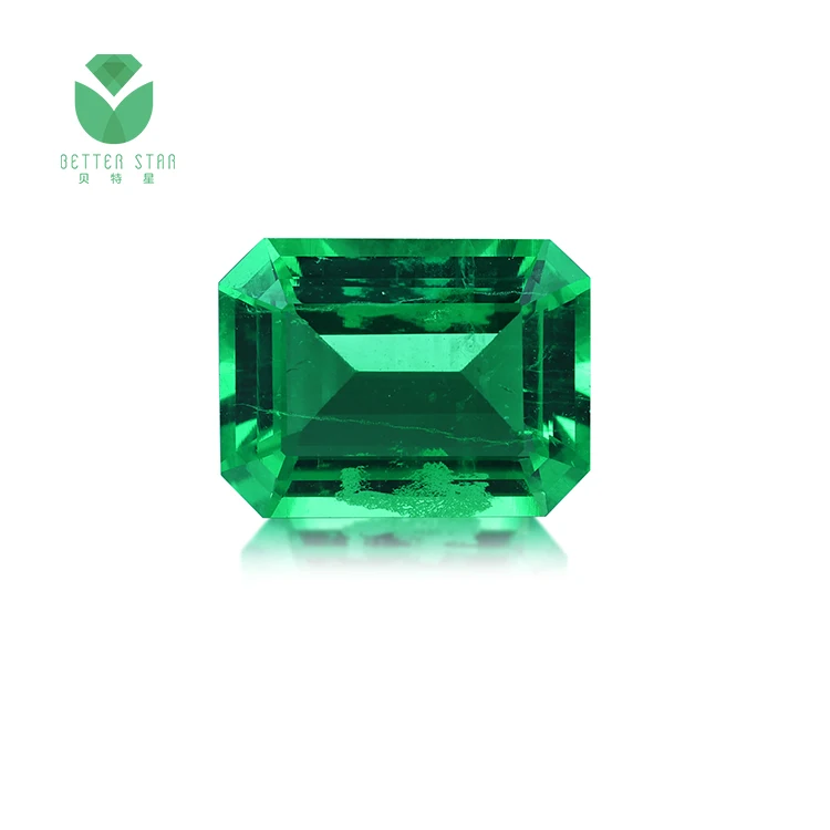 Wholesale Lab Created Emerald Hydrothermal Gemstone 15 Carat Lab Grown