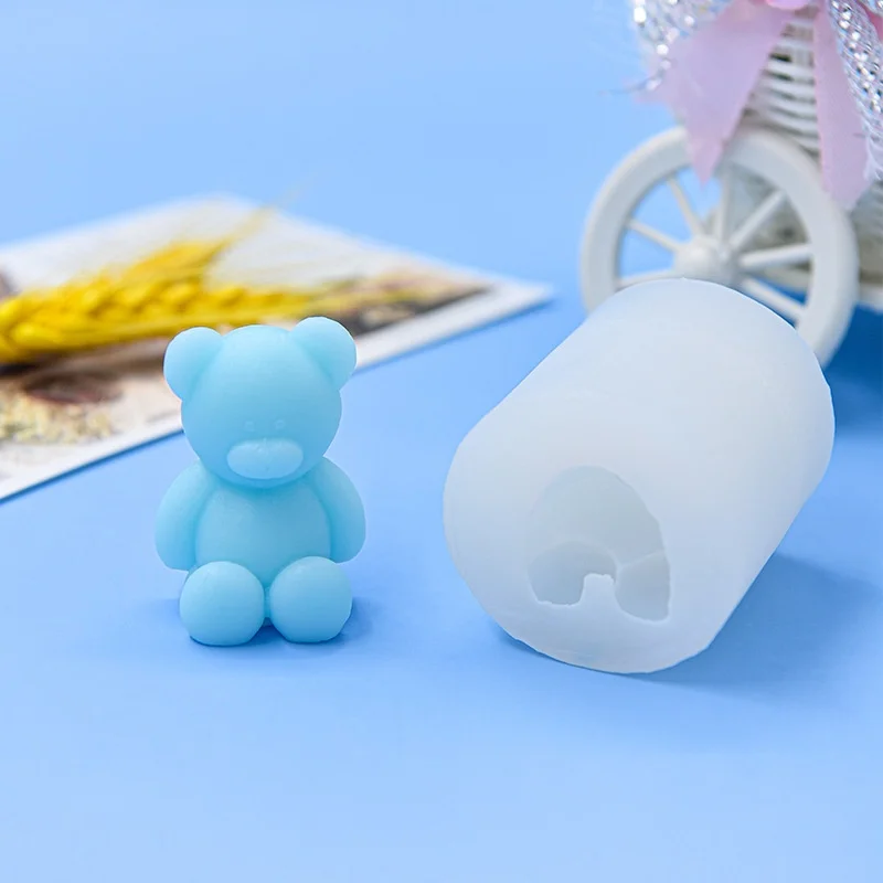 Cute Little Bear Silicone Mold for Aromatherapy Candle & Mousse Cake Gypsum Decoration Mold-for Baking Cake Tools details