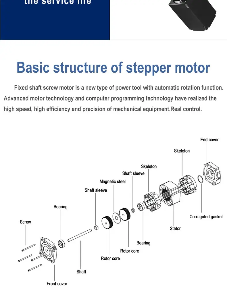 Fixed Shaft Linear Telescopic Push Rod Stepper Motor Servo Electric