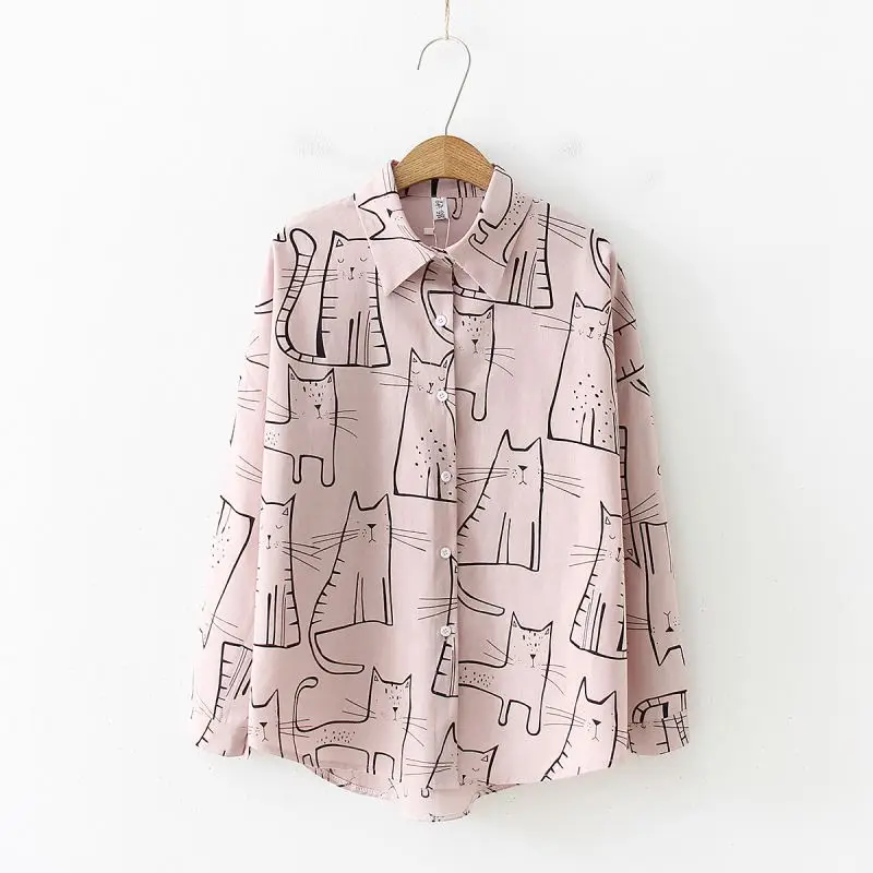 Shop Women's Elegant Fashion: Cute Cats Printing Shirts