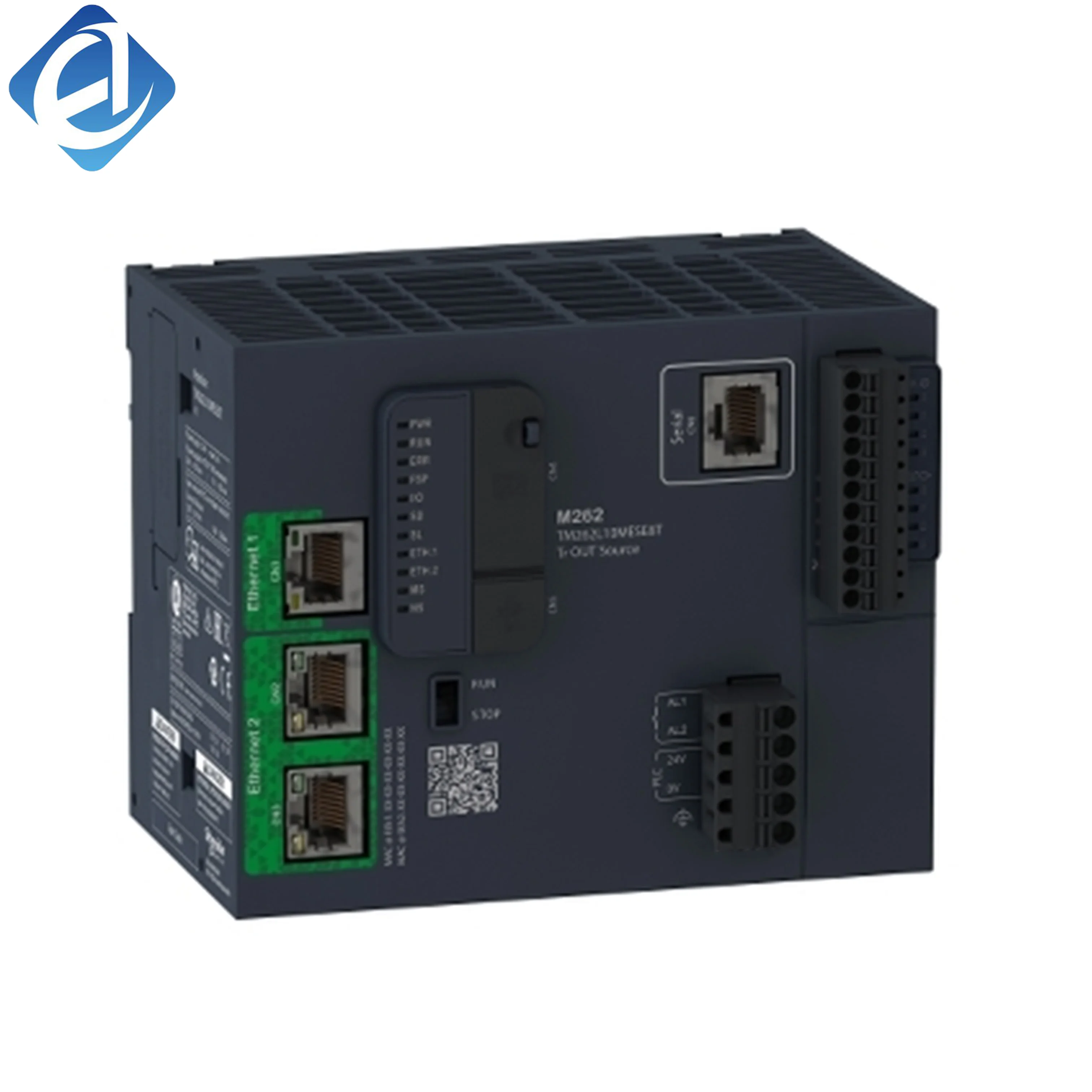 New Original TM262M25MESS8T Modicon M262 motion PLC. 8-axis synchronous control, high-speed instruction processing, Sercos & Ethernet communication, 4DI/4DO transistor I/O, SIL3 safety level, applied to precision automation equipment 