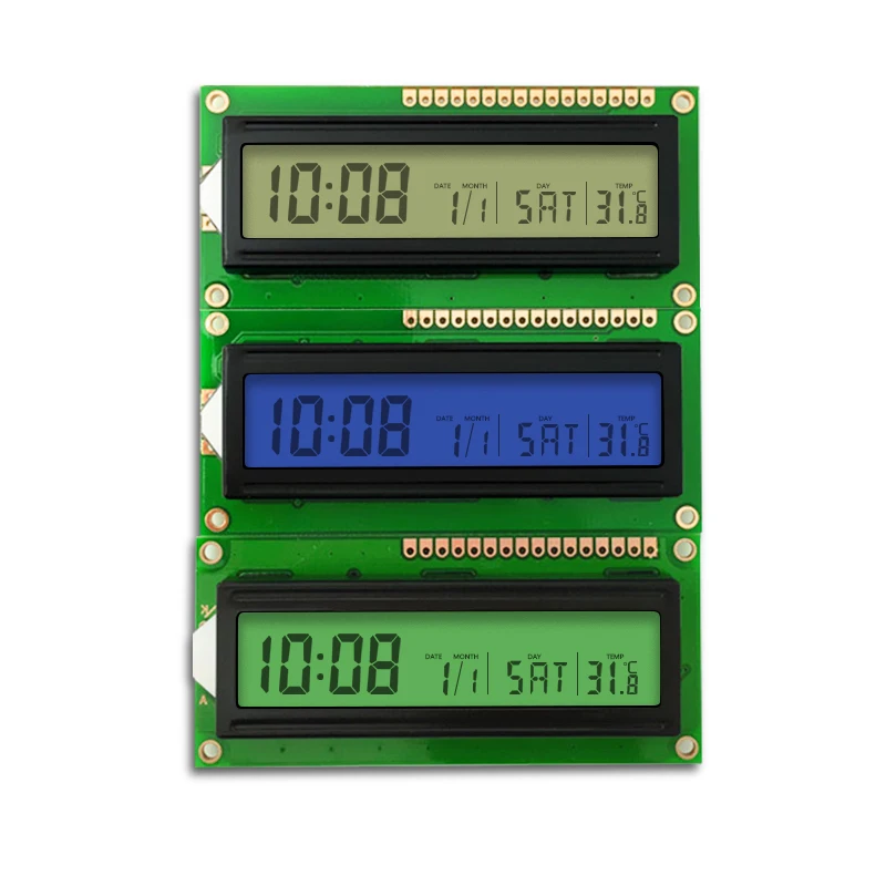 Customized yellow green blue 16x2 monochrome stn mono 3.3v 5v 1602 2*16 character lcd display