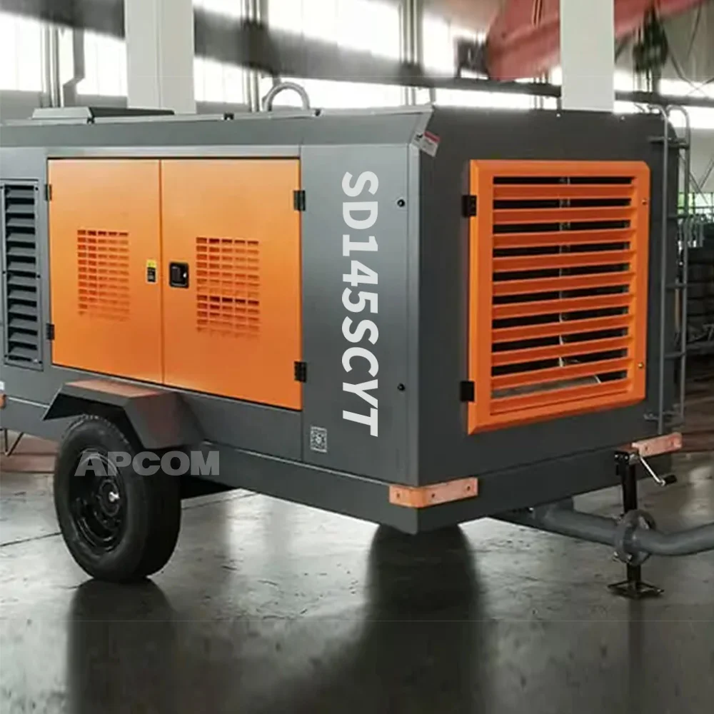 Operating Mode 17m3 12bar or 15m3 18bar Cummins Mining air Compressor 12 18 bar 550cfm 600cfm diesel Engine Screw air Compressor