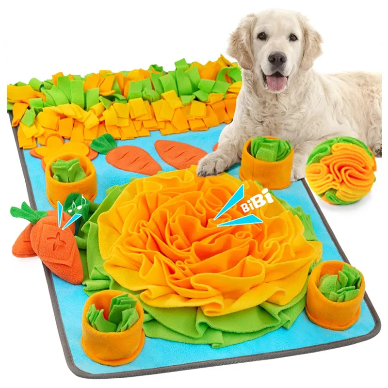 Dogs Snuffle Mat Pet Feeding Mats Puppy Sniffing Pad,Cat Doggies  Interactive Puzzle Toys for Multiple Breeds Encourages Natural Foraging