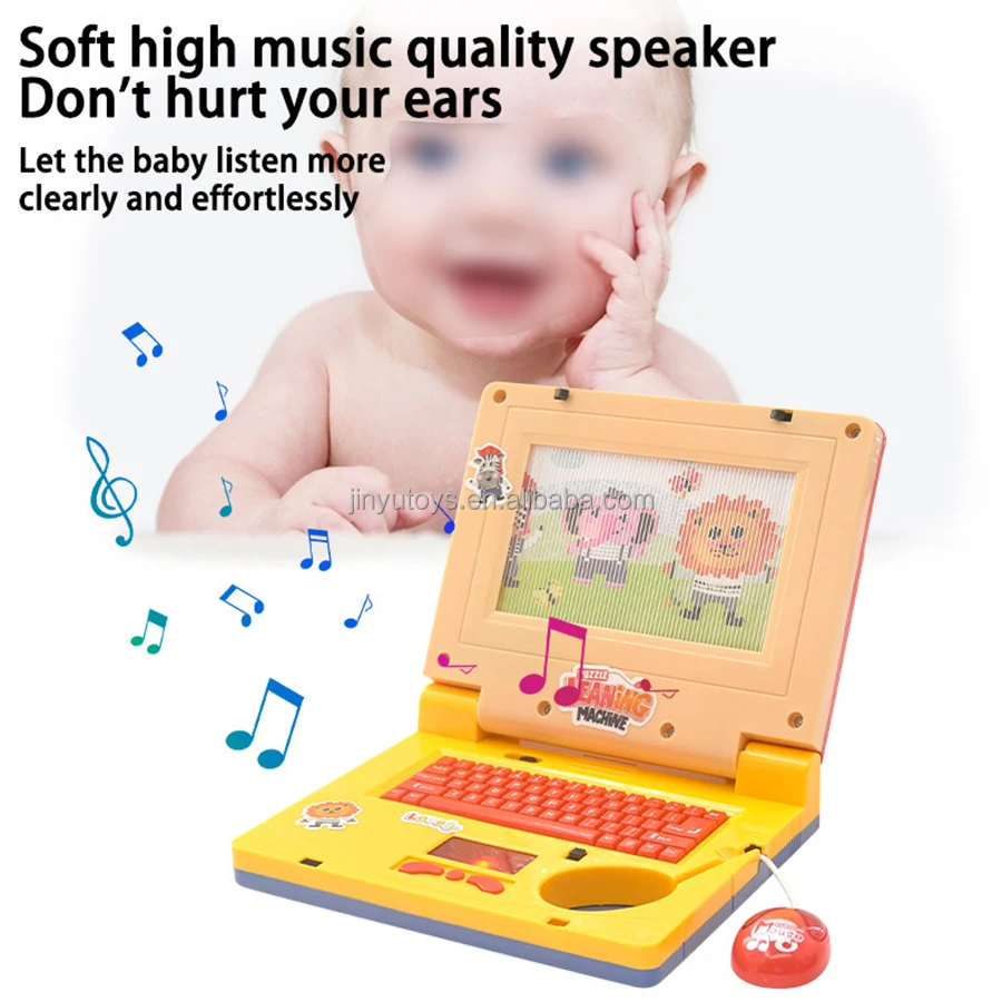 New Arrival Computer Toy Laptop LED Display Screen Kids Children Educational Early Education Toys Learning Machine With Keyboard