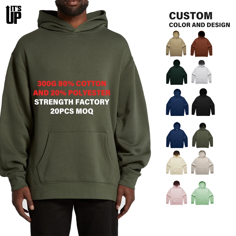20moq Customized Designs 80cotton 20 Polyester Pullover Oversized