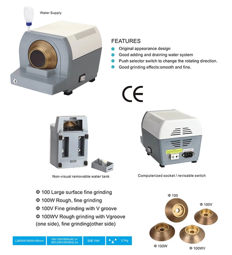 NH-100 Optical Grinding Machine High Speed Hand Lens Edging Manual Edger