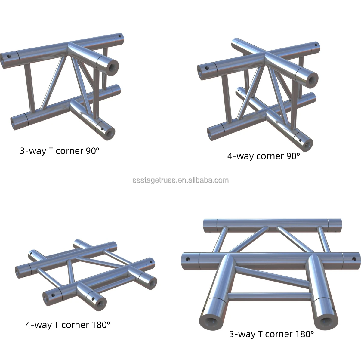 product 290mm aluminum truss corner 3 way 4 way 90 180 ladder truss corner display stage event accessories-2