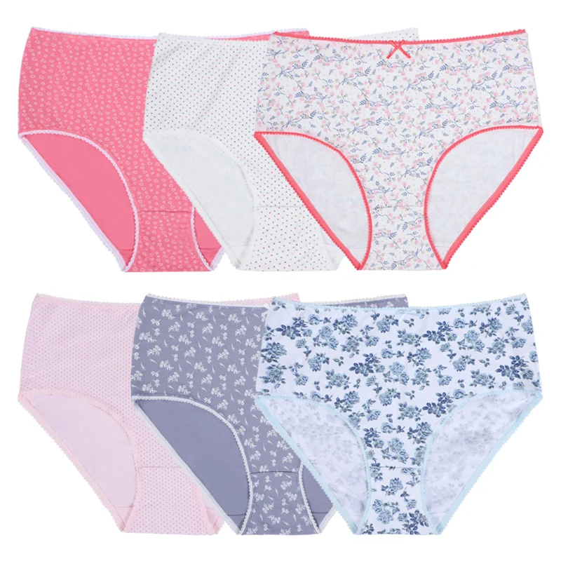UOKIN T2812 Factory Direct Sales Printing Knickers With Soft Fabric Plus Size Panty Underpany