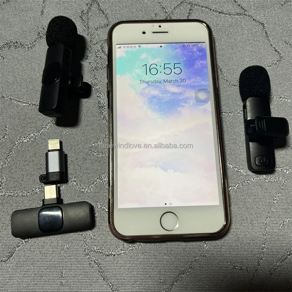 Microphone K9 Lavalier Wireless Mic For Iphone Lapel Collar Microfono Lavalie Ios Android
