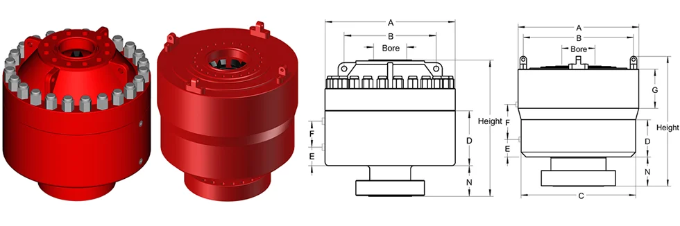 Api Bop Blowout Preventer Cameron Bop Shaffer Hydril Annular