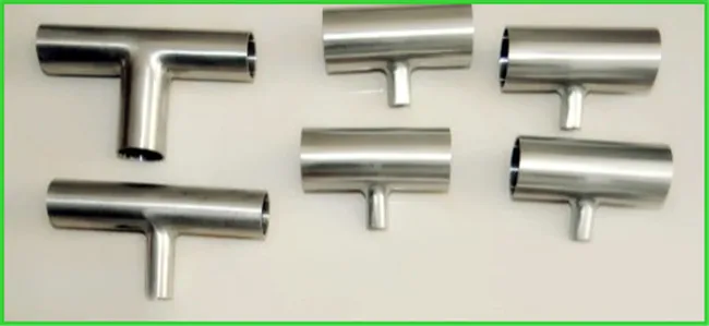 ety Sanitary Butt Weld Fittings Straight Reducing Tee Fitting 1/4" ~ 6" ASME BPE Standard