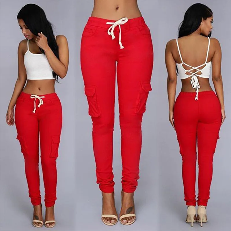 New Fashion Women Solid Color Pockets 