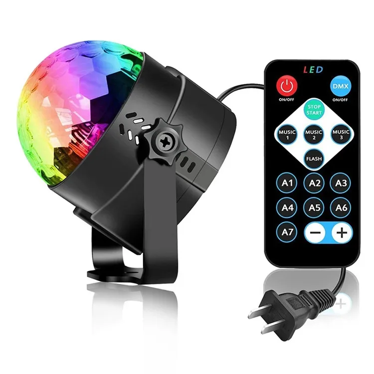 Colorful Rotating Magic Ball Light With Socket Mini Led Disco Stage Lamp Home Room Wedding Birthday Dance Party Bar