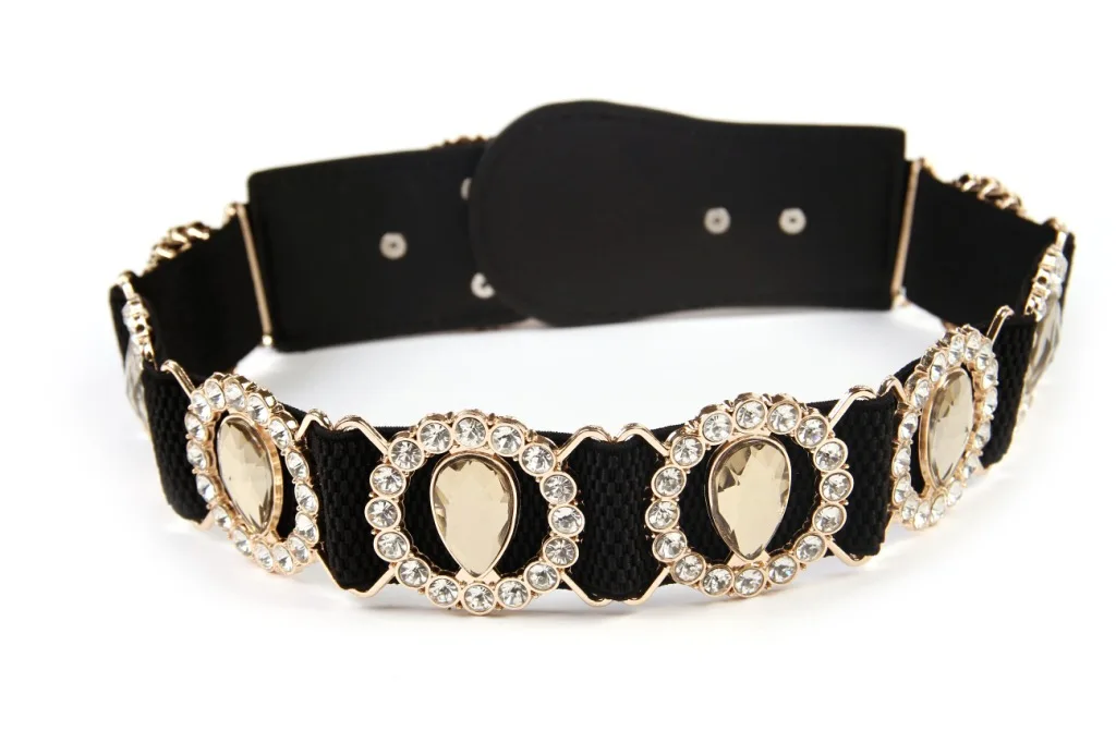 gold glitter belt for dress Red main image 1