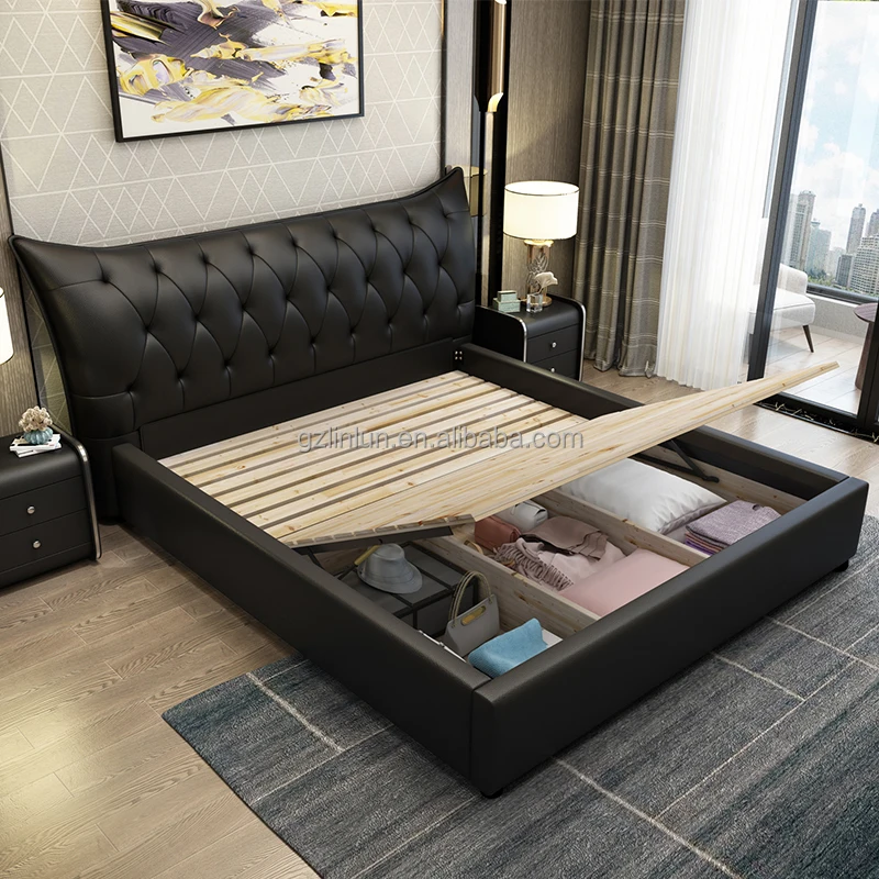 Wholesale Good Quality Modern Design King Size Bed Luxurious Queen Bed