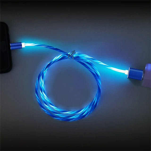 Customized Logo TPE Material 2.4A Magnetic 3in1 Usb Cable with LED Flash Light Universal Mobile Phone Charger Cable UC002