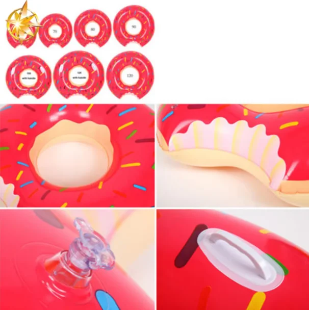 Donut Inflatable Translucent Customized Summer Party Inflatable Donuts Pool Floaters