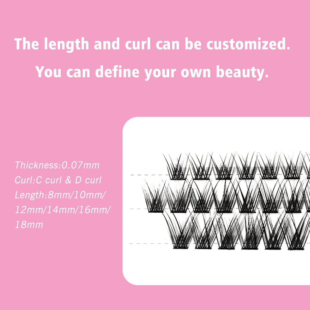 SP EYELASH Diy Segment Lash Kit Private Label Individual Cluster Lashes Natural Lashextension DIY Cluster Lash Extensions
