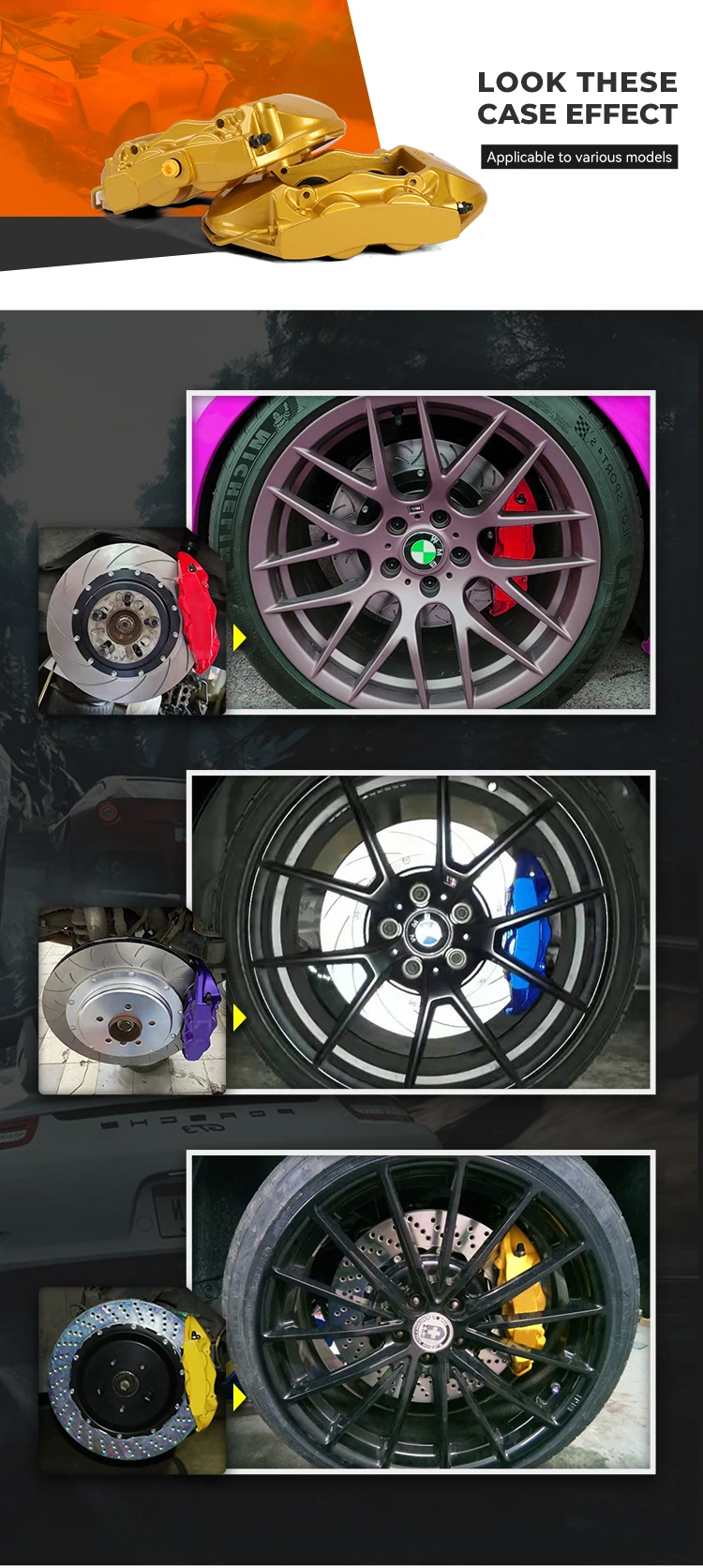 High Performance Big Brake Caliper Calipers Gt4 4 Pot For Bmw E39 E60