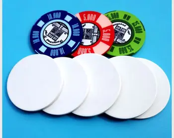 Wholesale custom made colorful ceramic casino poker for sublimation cash game ceramic chips