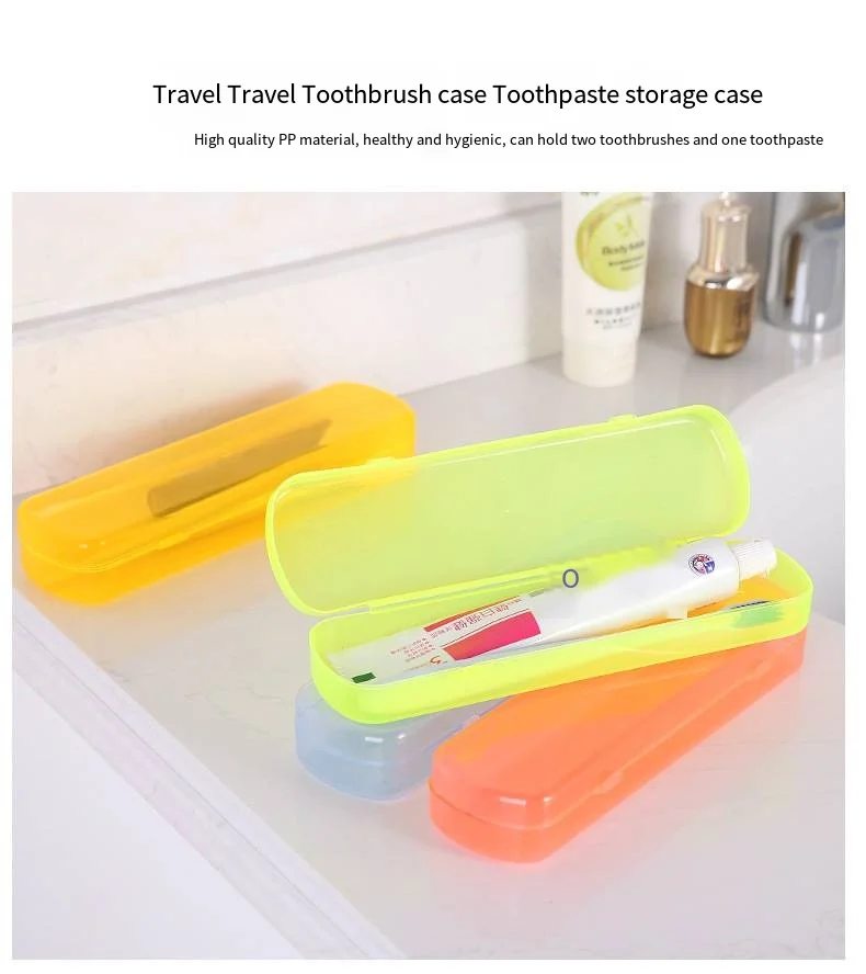 New candy-colored toothbrush case portable transparent toothpaste storage case business travel dental set wholesale manufacture