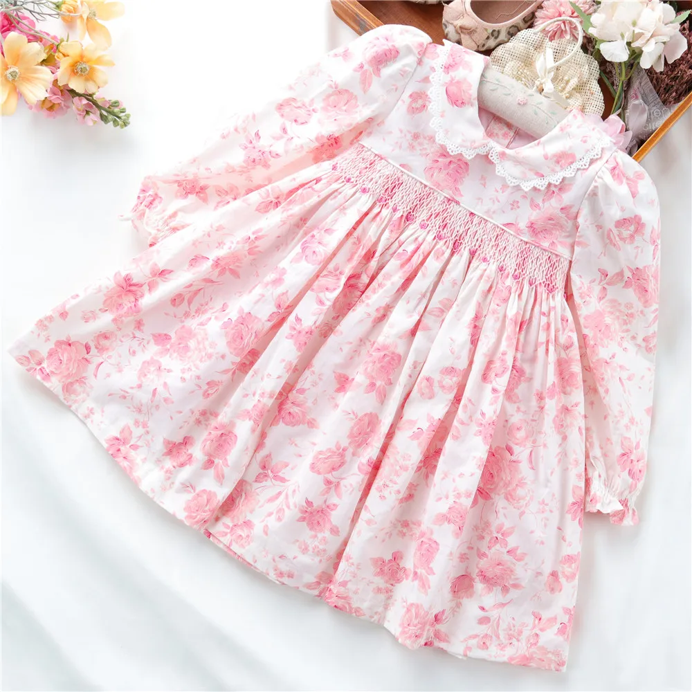 Wholesale Smocked Children Clothing Baby Girls Dresses Hand Made Long Sleeve Kids Clothes Buy Smocked Children Clothing Smocked Dresses Girls Smocked Dresses Product on Alibaba