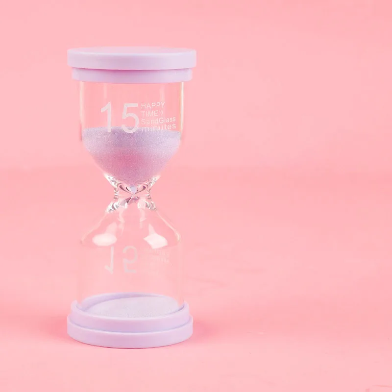 Children's Hourglass Timer 3/15/30 Minutes Meal Lunch Break Antifall