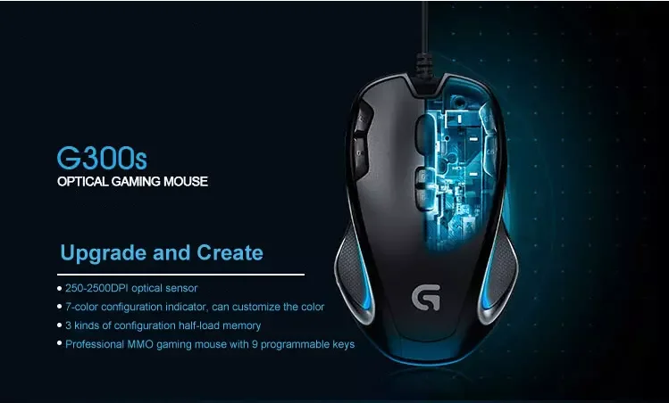 Original Logitech G300s Optical Gaming Mouse 2500dpi Ergonomic Wired Optical Mice Buy Logitech G300s Logitech Mouse Logitech Game Mouse Product On Alibaba Com