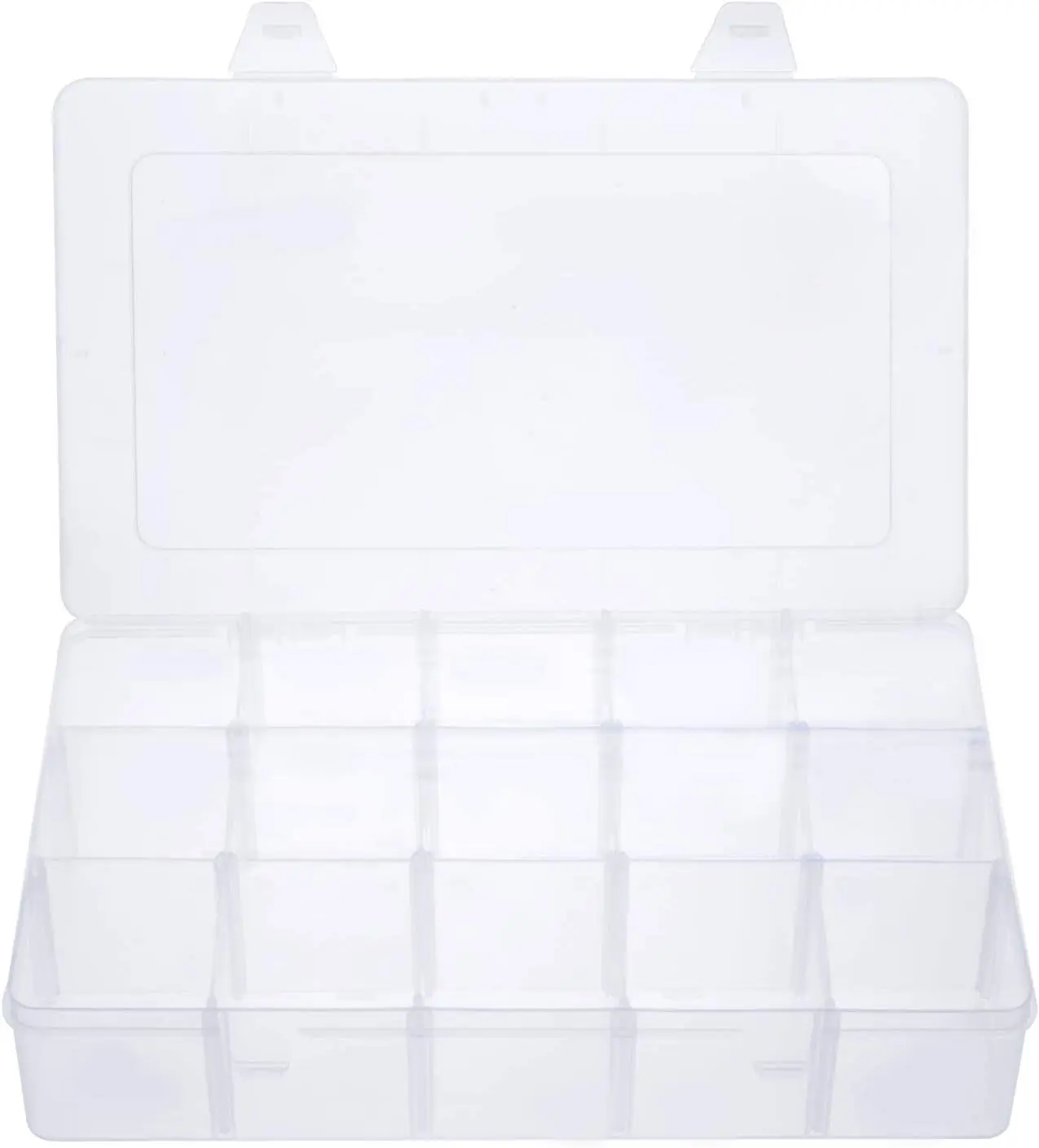 High quality 36 grids compartments hard pp plastic transparent jewelry storage box