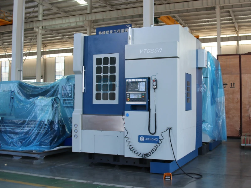 LUZHONG VTC850 Single Spindle CNC Vertical Metal Precision Lathe Machine Heavy Duty  Gear Pump Home Use