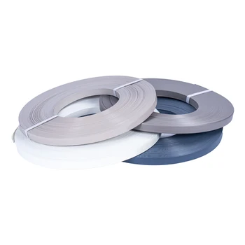 Pvc edge banding rolls solid color pvc edge banding trimmer tape for particle board High glossy pvc edge banding