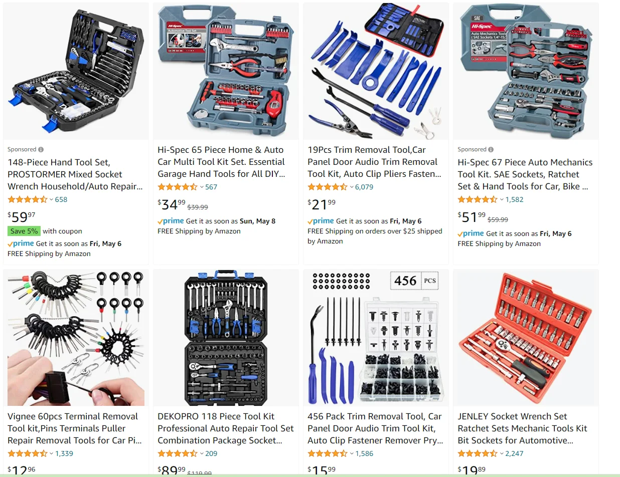 Automotive Electrical Tool Box Kit Auto Repair Tool Set Wholesale Auto Mechanic Tools Repair