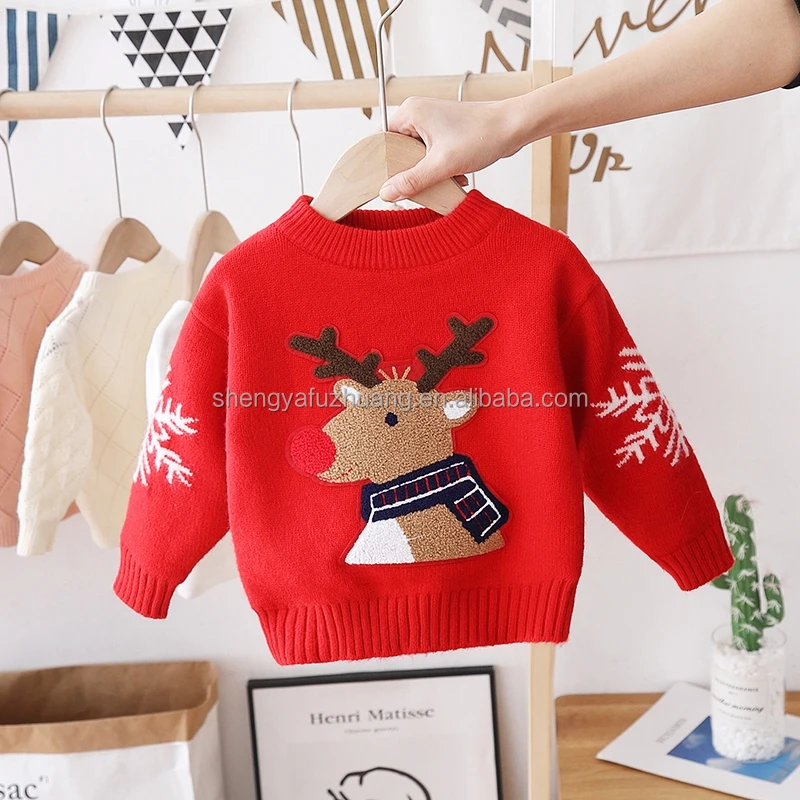 Wholesale Good Quality Children's Sweaters New Design Kids Sweater Clothes Fashion Long Sleeve Cartoon Knit Sweaters