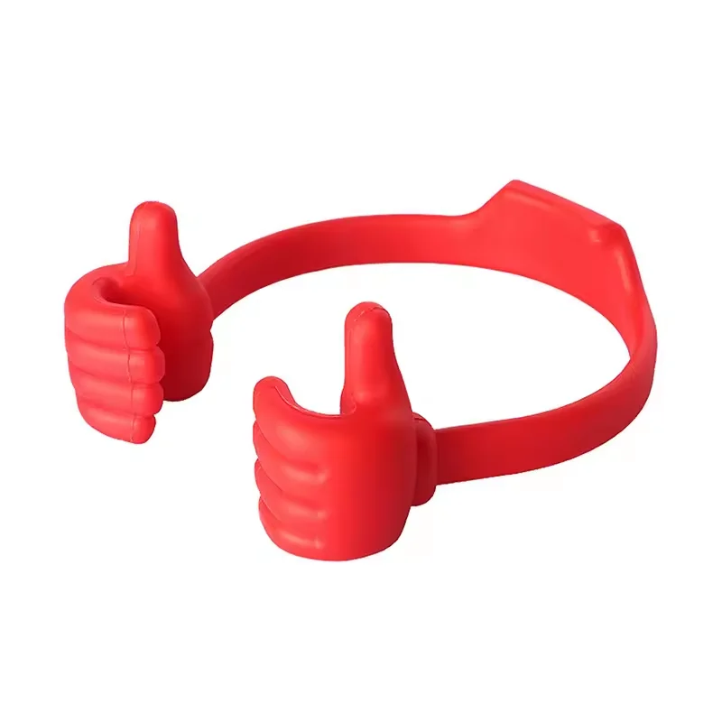 universal cheap promotional Cute Thumb-up Desktop Cell Phone Holder Stand Adjustable Plastic Lazy Phone Stand