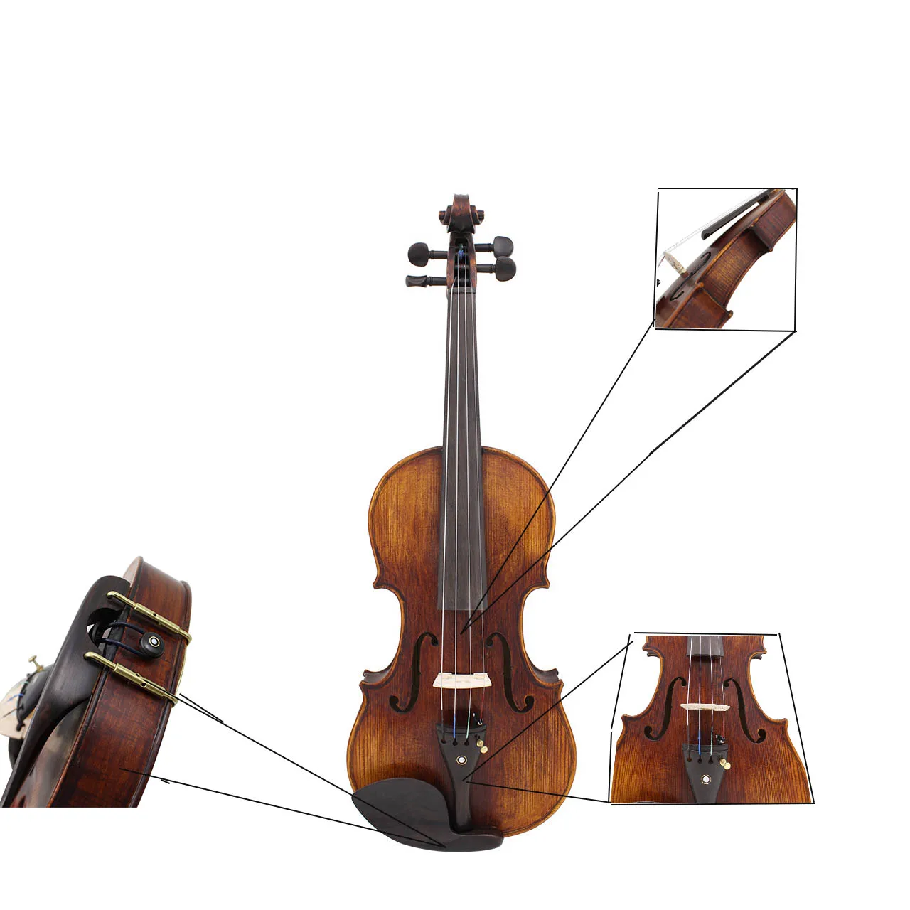Beginner's Cheap Natural Wood AV-10 4/4 Aston Villa Violin