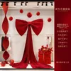 Lazo grande de terciopelo - Decoración de la sala de bodas 2